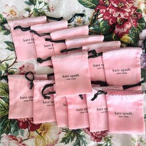 NWOT small Kate Spade New York Pink Drawstring Jewelry Pouch - listing for ONE